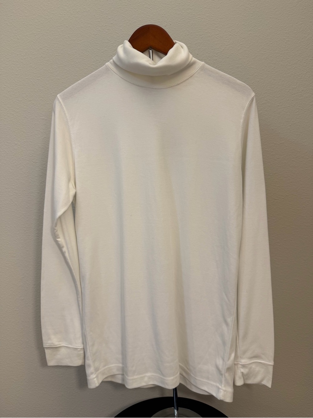 Men's Cream Turtleneck Sweater - Classic Lightweight Knit